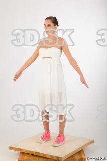 Whole body white dress pink shoes of Leah 0005